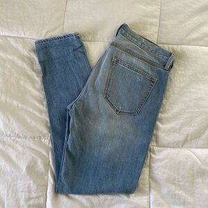Gap Sexy Boyfriend Jeans Distressed, Lighter Wash, Size 28 Tall